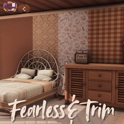 Fearless & Trim – Sims 4 Wallpaper CC Pack logo