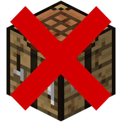 No Crafting Table logo