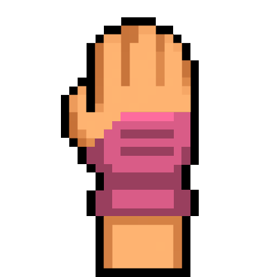 Cursor Pink mittens logo