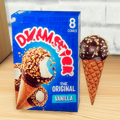 Vanilla Ice Cream Cones Custom Food