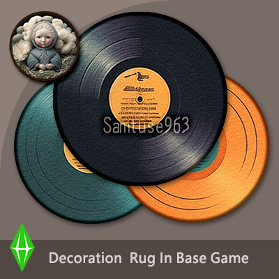Vinyl Record Round Dance Rug #1 Samtuse963 logo