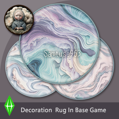 HQ Marble Round Dance Rug #3 Samtuse963 logo