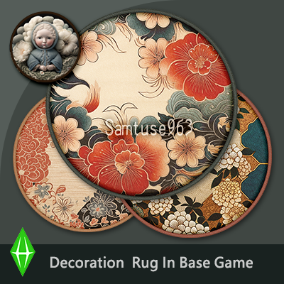 Japanese Style Round Dance Rug #1 Samtuse963 logo