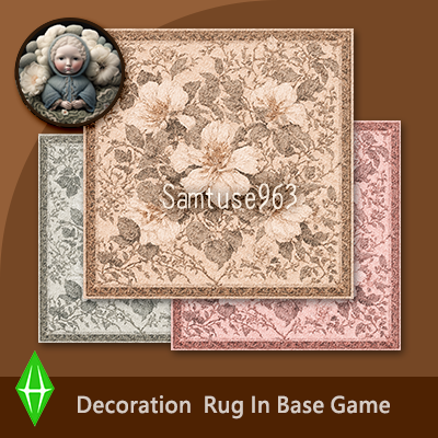 HQ Classic Flower Square Dance Rug #1 Samtuse963 logo