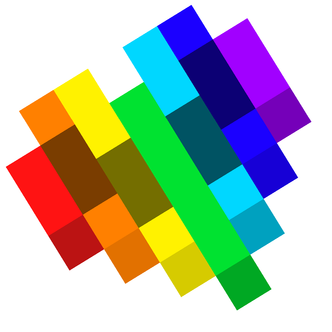 Colorful Rainbow Hearts