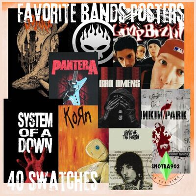 Favorite bands posters logo