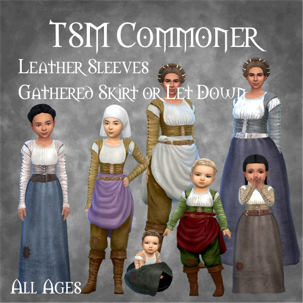 TSM Commoner Leather Sleeves Gathered Skirt logo