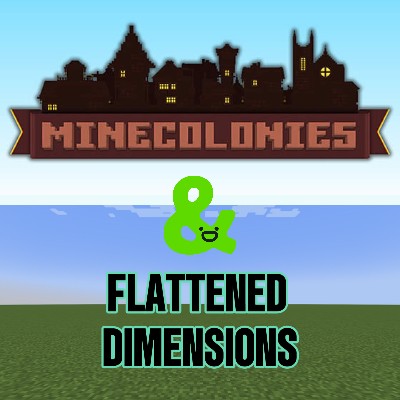 Minecolonies + Flattened Dimensions logo