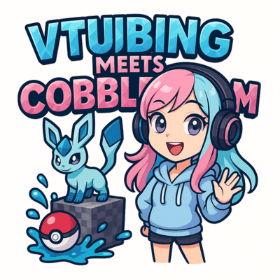 Vtube Meets Cobblemon logo