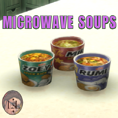 Custom Recipe – Instant Microwave Soups | K-Pop Demon Hunters Inspired 🍜 | Sims 4 mod logo