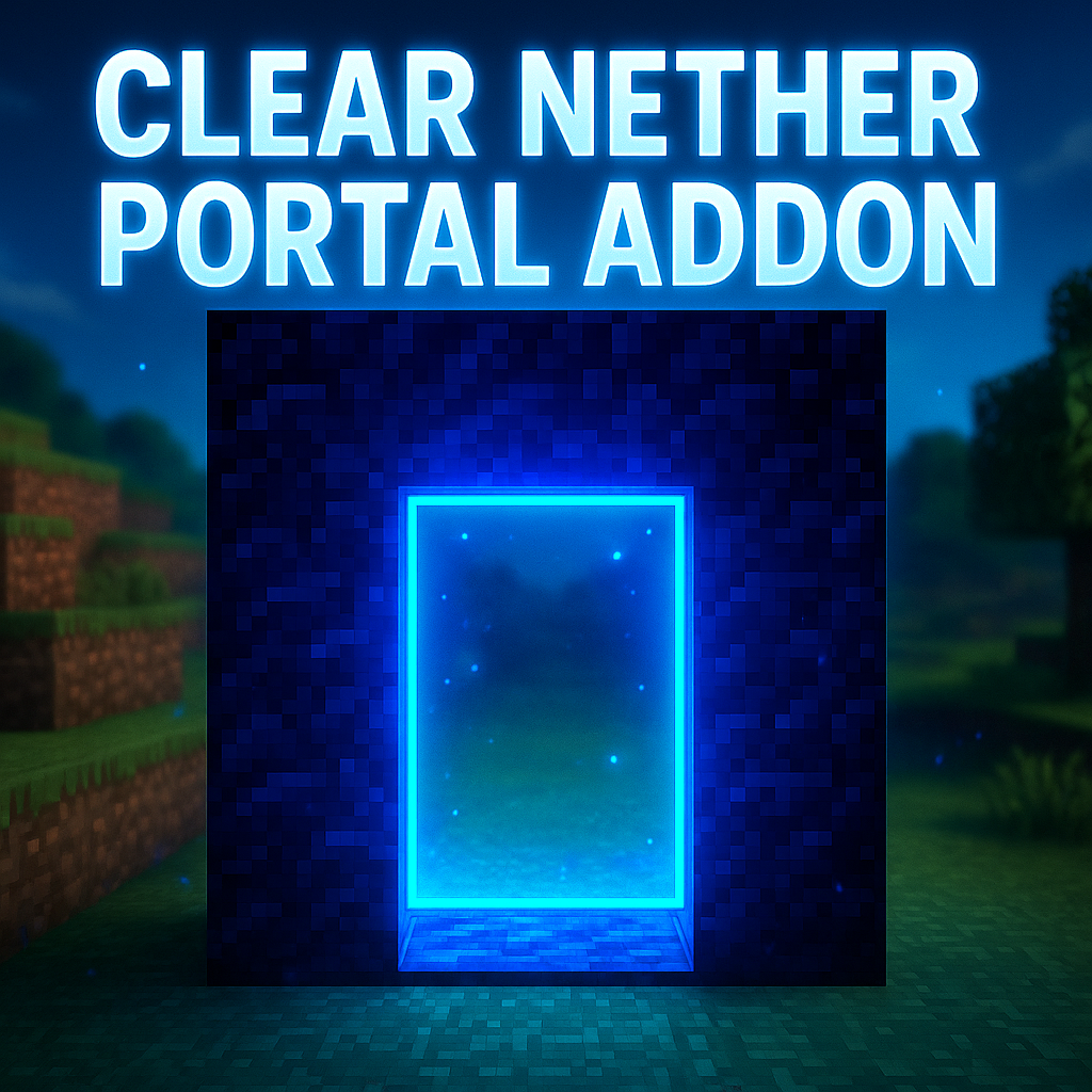 Blue Netherportal addon v3.2 logo