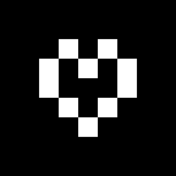 Cute heart crosshair logo
