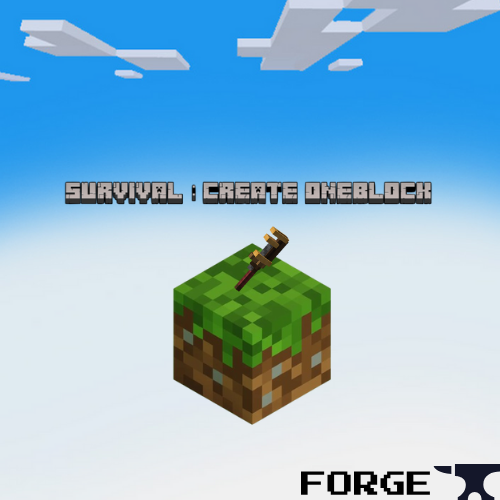 Survival : Create OneBlock logo