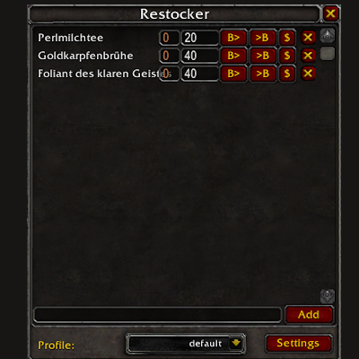 Restocker (MoP) addon image logo