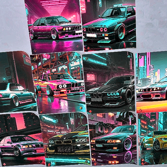 Car Enthusiast Poster Set - BMW logo
