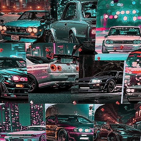 Car Enthusiast Poster Set - Skyline/GTR logo