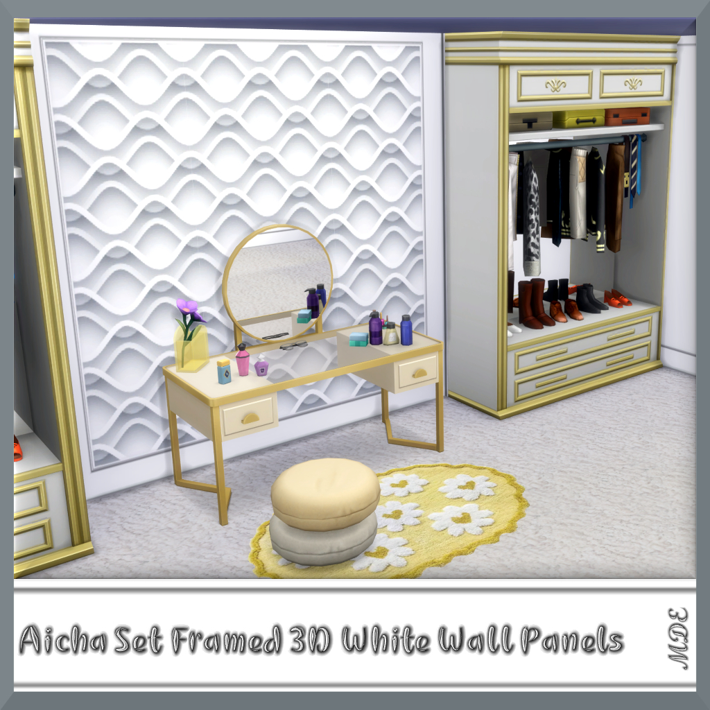 Aicha Set - Framed 3D White Wall Panels logo