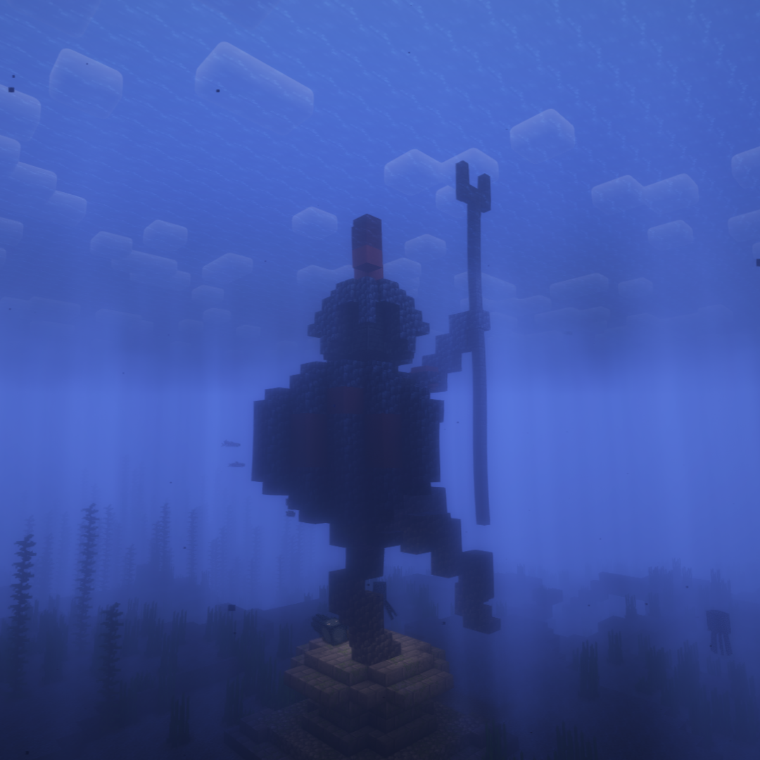 Sunken Warrior Statue