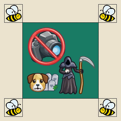 No Focus Camera on Dog Death logo