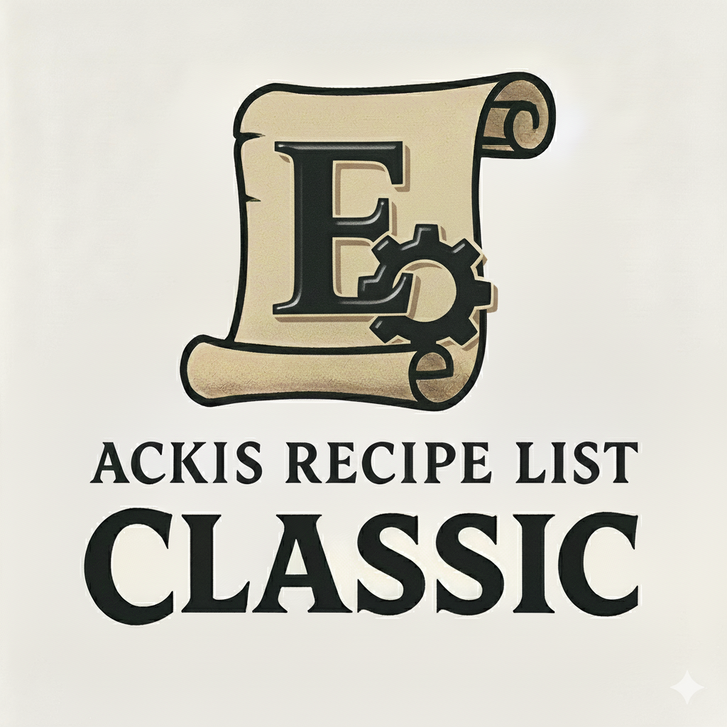 Ackis Recipe List Classic: Engineering addon image logo