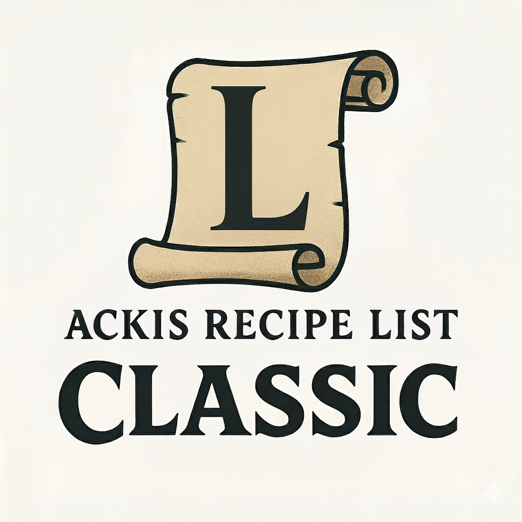 Ackis Recipe List Classic: Leatherworking addon image logo