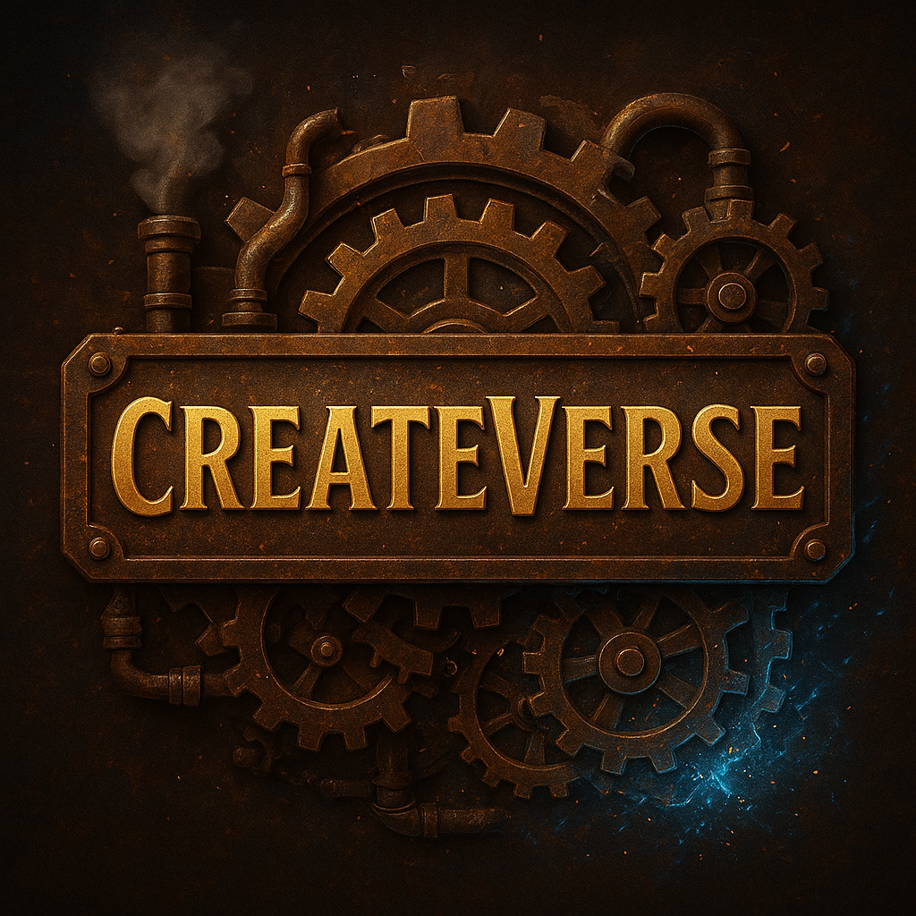 CreateVerse - Mechanical Journey - Tech RPG logo