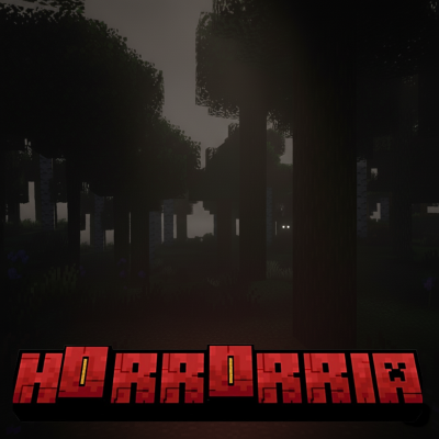 Horrorria   '   The horror modpack  in style of from fog  and scariest entity her a man night error terror  corrupted halloween icon
