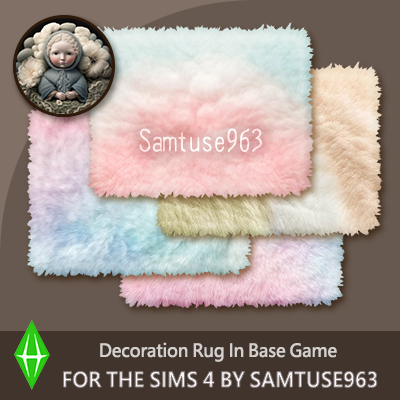 Pastel Fluffy Rectangular Dance Rug #1 Samtuse963 logo