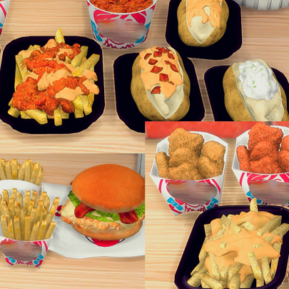 W Fast Food Restaurant Set 2