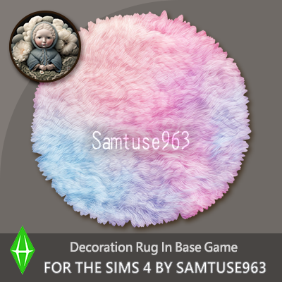 Pastel Fluffy Round Dance Rug #20 Samtuse963 logo