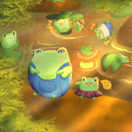 Faes & Frogs - Fabric 