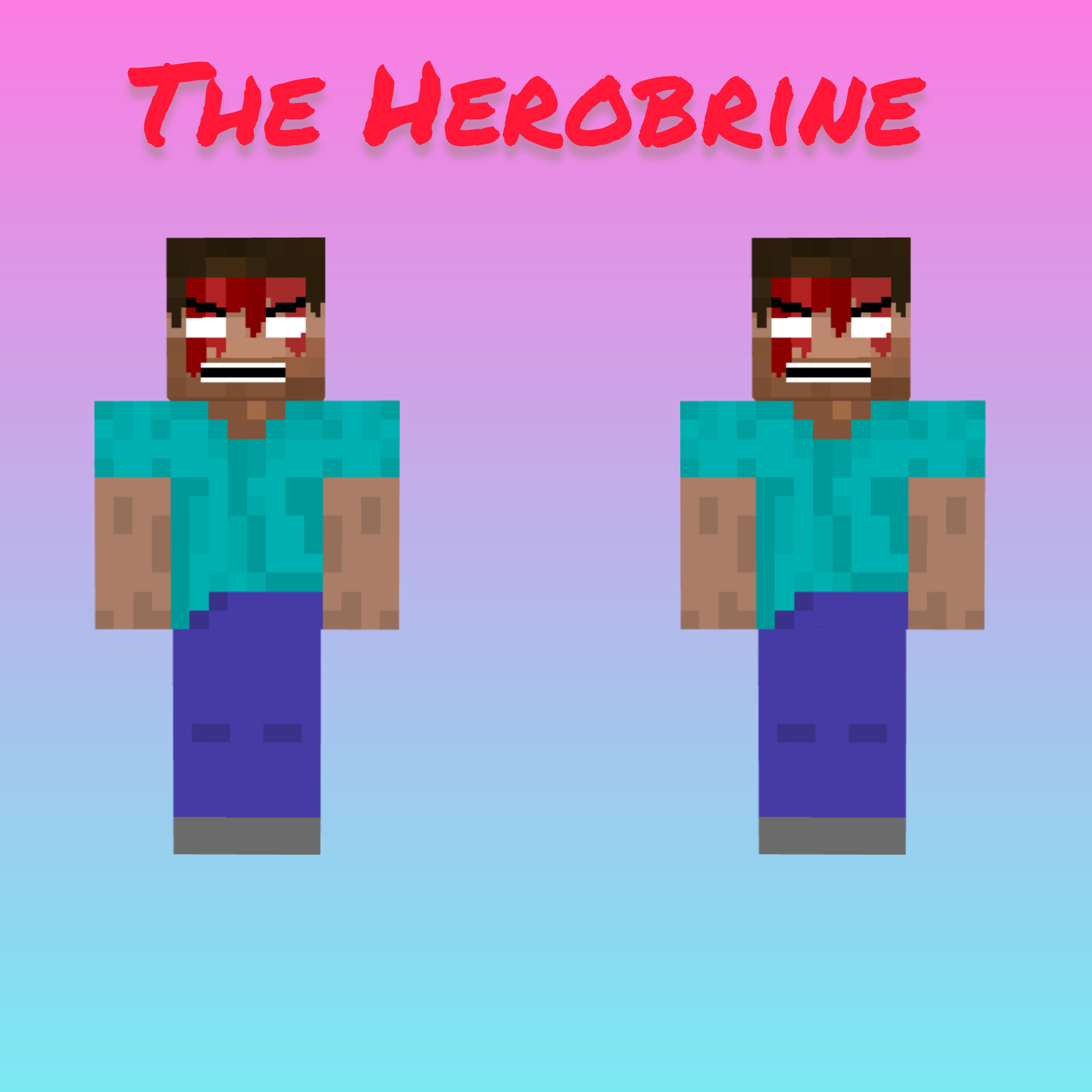 The Herobrine blood Addon logo