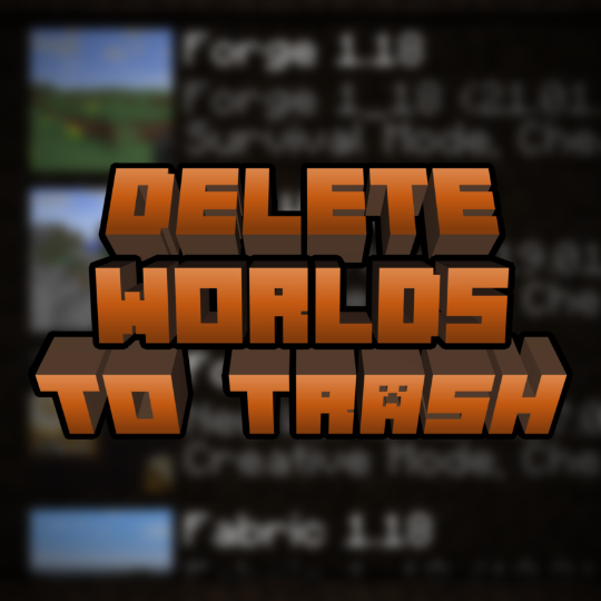 Delete Worlds To Trash Vintage logo