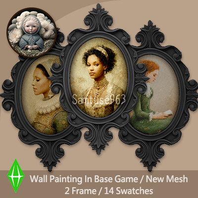 HQ Ornate Oval Frame Elegant Lady Portrait Sellable Samtuse963 logo