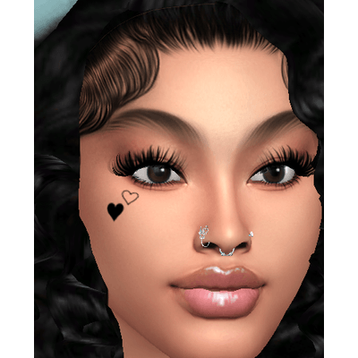 Face heart tattoos logo