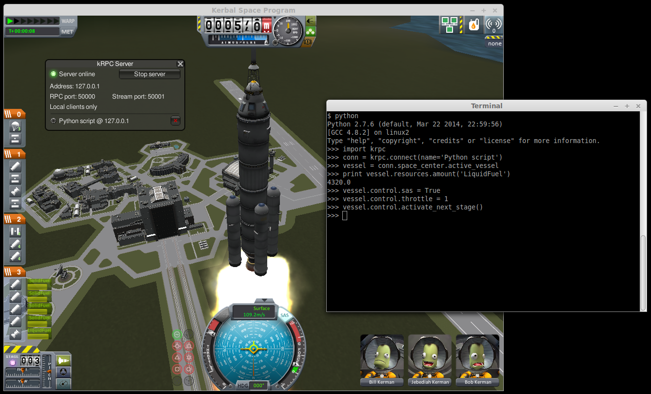 kRPC: Control the game using C#, C++, Java, Lua, Python... - Screenshots -  Kerbal Space Program Mods - CurseForge