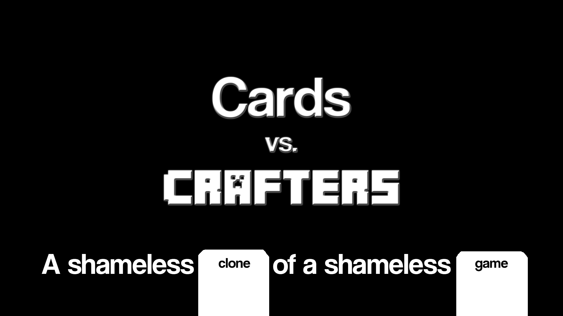 Cards vs. Карта майнкрафт изображение. Shameless Clone. Dishonest game.
