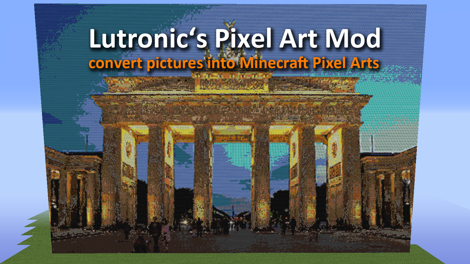 minecraft logo pixel art