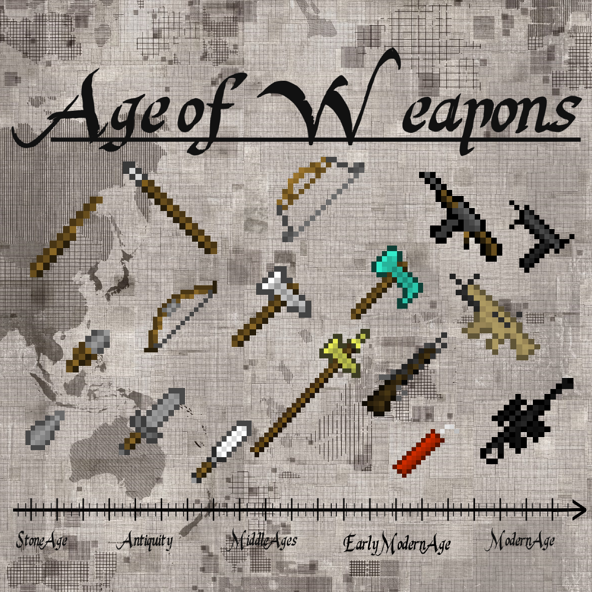 minecraft age of weapons