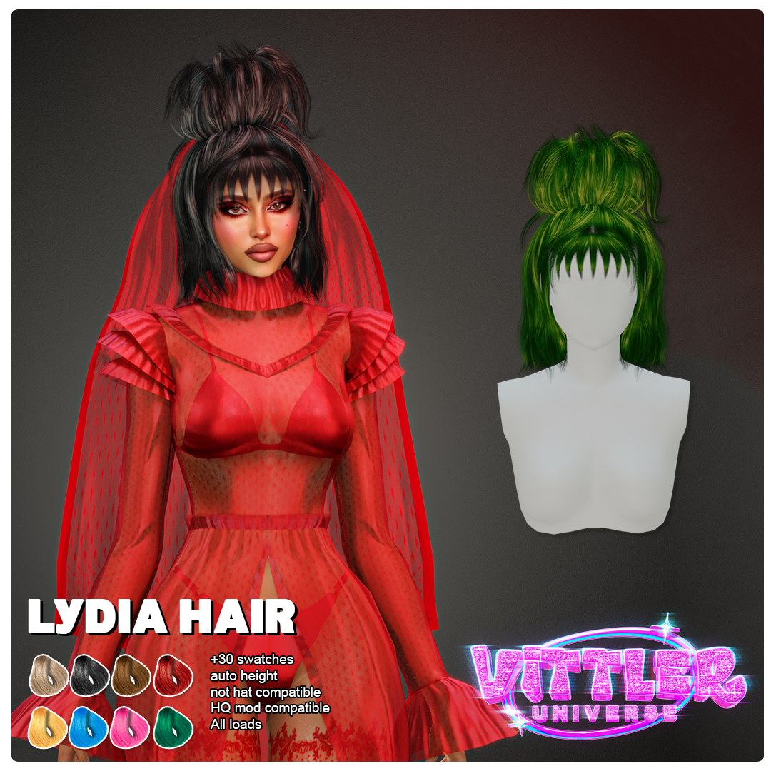 Lydia Hair - The Sims 4 Create a Sim - CurseForge