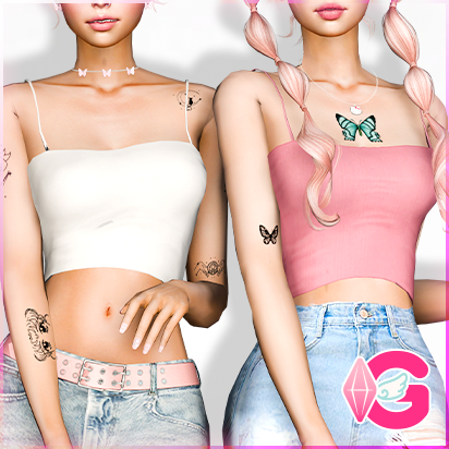 Soft Spaghetti Strap Crop Top [HQ compatible] logo