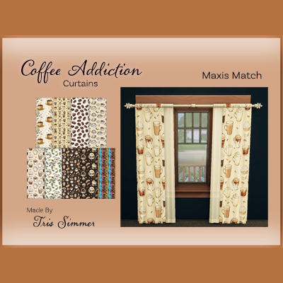 Coffee Addiction Curtains  logo