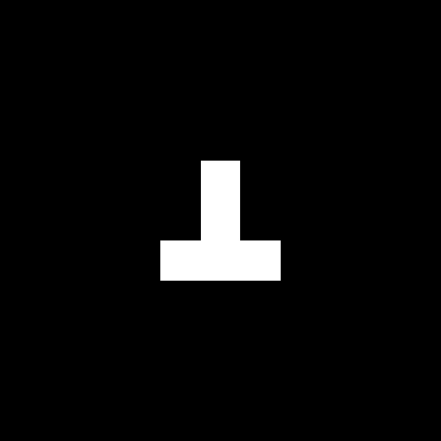 Upside down T crosshair
