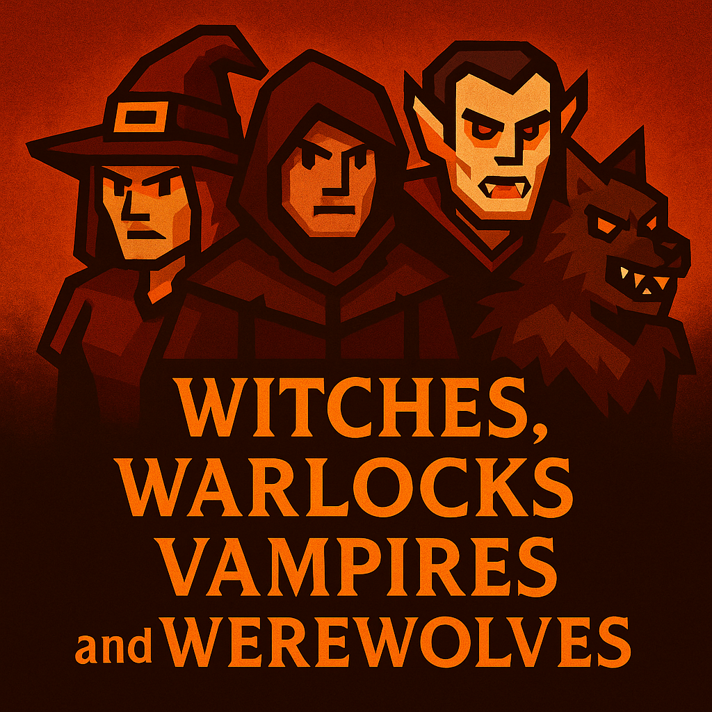 Witches, Warlocks, Vampires, and Werewolves logo