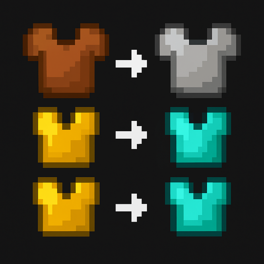 Leather-to-Diamond Armor Progression