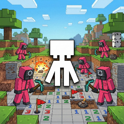 Squid Craft 4 Mines sweeper duel remake logo