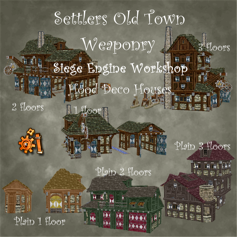 Medieval Old Town Hood Deco Houses - Siege Engine Workshop Set logo
