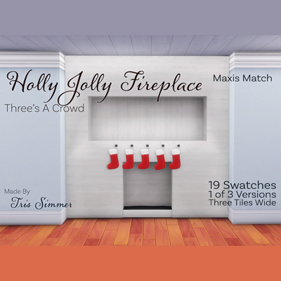 Holly Jolly Fireplace (Three Tiles Wide) logo