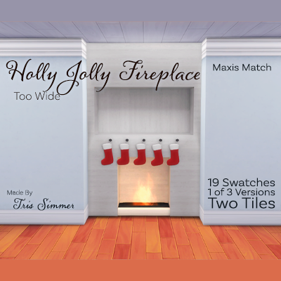 Holly Jolly Fireplace (Two Tiles Wide) logo