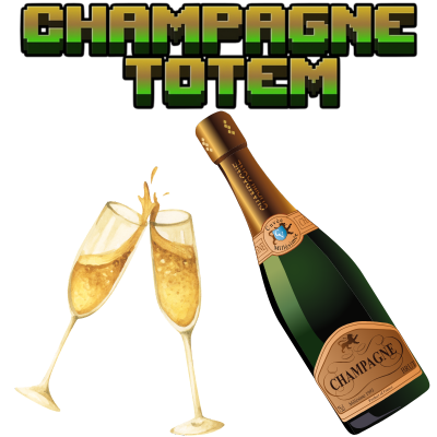New Year Champagne Totem - Celebration Spirit